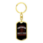 I Am A Firefighter Keychain Stainless Steel or 18k Gold Dog Tag Keyring-Express Your Love Gifts