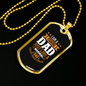 I Am A Fishing Dad Necklace Stainless Steel or 18k Gold Dog Tag 24" Chain-Express Your Love Gifts