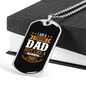 I Am A Fishing Dad Necklace Stainless Steel or 18k Gold Dog Tag 24" Chain-Express Your Love Gifts