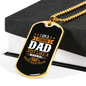 I Am A Fishing Dad Necklace Stainless Steel or 18k Gold Dog Tag 24" Chain-Express Your Love Gifts