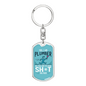 I Am A Plumber Swivel Keychain Dog Tag Stainless Steel or 18k Gold-Express Your Love Gifts