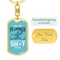 I Am A Plumber Swivel Keychain Dog Tag Stainless Steel or 18k Gold-Express Your Love Gifts