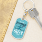I Am A Plumber Swivel Keychain Dog Tag Stainless Steel or 18k Gold-Express Your Love Gifts