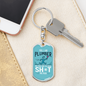 I Am A Plumber Swivel Keychain Dog Tag Stainless Steel or 18k Gold-Express Your Love Gifts