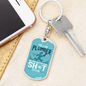 I Am A Plumber Swivel Keychain Dog Tag Stainless Steel or 18k Gold-Express Your Love Gifts