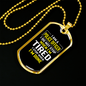 I Am A Police Officer I Stop When I'm Done Necklace Stainless Steel or 18k Gold Dog Tag 24"-Express Your Love Gifts