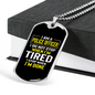 I Am A Police Officer I Stop When I'm Done Necklace Stainless Steel or 18k Gold Dog Tag 24"-Express Your Love Gifts