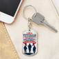 I Am A Veteran Swivel Keychain Dog Tag Stainless Steel or 18k Gold-Express Your Love Gifts