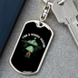 I Am A Woods Visitor Hunter's Keychain Gift Stainless Steel or 18k Gold Dog Tag Keyring-Express Your Love Gifts