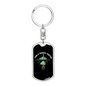 I Am A Woods Visitor Hunter's Keychain Gift Stainless Steel or 18k Gold Dog Tag Keyring-Express Your Love Gifts