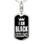 I Am Black Excellence Dog Tag Pendant Keychain Stainless Steel or 18k Gold-Express Your Love Gifts