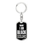I Am Black Excellence Dog Tag Pendant Keychain Stainless Steel or 18k Gold-Express Your Love Gifts