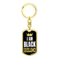 I Am Black Excellence Dog Tag Pendant Keychain Stainless Steel or 18k Gold-Express Your Love Gifts