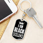 I Am Black Excellence Dog Tag Pendant Keychain Stainless Steel or 18k Gold-Express Your Love Gifts