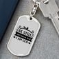 I Am God Christian Keychain Stainless Steel or 18k Gold Dog Tag Keyring-Express Your Love Gifts