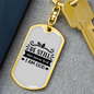 I Am God Christian Keychain Stainless Steel or 18k Gold Dog Tag Keyring-Express Your Love Gifts