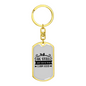 I Am God Christian Keychain Stainless Steel or 18k Gold Dog Tag Keyring-Express Your Love Gifts