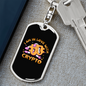 I Am In Love With Crypto Crypto Keychain Stainless Steel or 18k Gold Dog Tag Keyring-Express Your Love Gifts