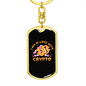 I Am In Love With Crypto Crypto Keychain Stainless Steel or 18k Gold Dog Tag Keyring-Express Your Love Gifts