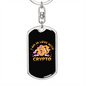 I Am In Love With Crypto Crypto Keychain Stainless Steel or 18k Gold Dog Tag Keyring-Express Your Love Gifts