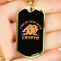 I Am In Love With Crypto Crypto Necklace Stainless Steel or 18k Gold Dog Tag 24" Chain-Express Your Love Gifts