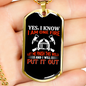 I Am One Fire Firefighter Gift Stainless Steel or 18k Gold Dog Tag 24" Chain-Express Your Love Gifts