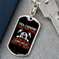 I Am One Fire Firefighter Keychain Stainless Steel or 18k Gold Dog Tag Keyring-Express Your Love Gifts
