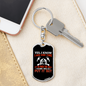 I Am One Fire Firefighter Keychain Stainless Steel or 18k Gold Dog Tag Keyring-Express Your Love Gifts