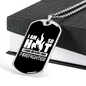 I Am So Hot Firefighter Gift Stainless Steel or 18k Gold Dog Tag 24" Chain-Express Your Love Gifts