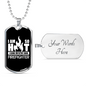 I Am So Hot Firefighter Gift Stainless Steel or 18k Gold Dog Tag 24" Chain-Express Your Love Gifts