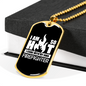 I Am So Hot Firefighter Gift Stainless Steel or 18k Gold Dog Tag 24" Chain-Express Your Love Gifts