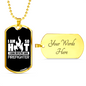 I Am So Hot Firefighter Gift Stainless Steel or 18k Gold Dog Tag 24" Chain-Express Your Love Gifts