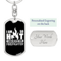I Am So Hot Firefighter Keychain Stainless Steel or 18k Gold Dog Tag Keyring-Express Your Love Gifts