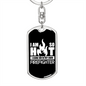 I Am So Hot Firefighter Keychain Stainless Steel or 18k Gold Dog Tag Keyring-Express Your Love Gifts