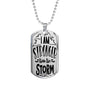 Stronger Than the Storm Dog Tag Stainless Steel or 18k Gold 24" Ball Chain-Express Your Love Gifts