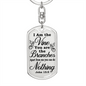 I Am The Vine Bible Verse Clear Keychain Stainless Steel or 18k Gold Dog Tag Keyring-Express Your Love Gifts