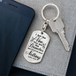 I Am The Vine Bible Verse Clear Keychain Stainless Steel or 18k Gold Dog Tag Keyring-Express Your Love Gifts