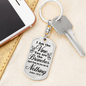I Am The Vine Bible Verse Clear Keychain Stainless Steel or 18k Gold Dog Tag Keyring-Express Your Love Gifts