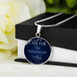 I Am The Vine Blue John 15:5 Circle Necklace Stainless Steel or 18k Gold 18-22"-Express Your Love Gifts