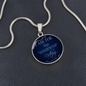 I Am The Vine Blue John 15:5 Circle Necklace Stainless Steel or 18k Gold 18-22"-Express Your Love Gifts