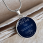 I Am The Vine Blue John 15:5 Circle Necklace Stainless Steel or 18k Gold 18-22"-Express Your Love Gifts