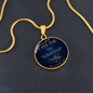 I Am The Vine Blue John 15:5 Circle Necklace Stainless Steel or 18k Gold 18-22"-Express Your Love Gifts