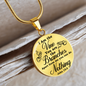 I Am The Vine Clear John 15:5 Circle Necklace Stainless Steel or 18k Gold 18-22"-Express Your Love Gifts