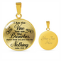 I Am The Vine Clear John 15:5 Circle Necklace Stainless Steel or 18k Gold 18-22"-Express Your Love Gifts