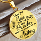 I Am The Vine Clear John 15:5 Circle Necklace Stainless Steel or 18k Gold 18-22"-Express Your Love Gifts