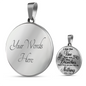 I Am The Vine Clear John 15:5 Circle Necklace Stainless Steel or 18k Gold 18-22"-Express Your Love Gifts