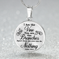 I Am The Vine Clear John 15:5 Circle Necklace Stainless Steel or 18k Gold 18-22"-Express Your Love Gifts