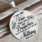 I Am The Vine Clear John 15:5 Circle Necklace Stainless Steel or 18k Gold 18-22"-Express Your Love Gifts