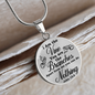 I Am The Vine Clear John 15:5 Circle Necklace Stainless Steel or 18k Gold 18-22"-Express Your Love Gifts