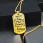 I Am The Vine John 15:5 Clear Dog Tag Stainless Steel or 18k Gold 24" Chain-Express Your Love Gifts